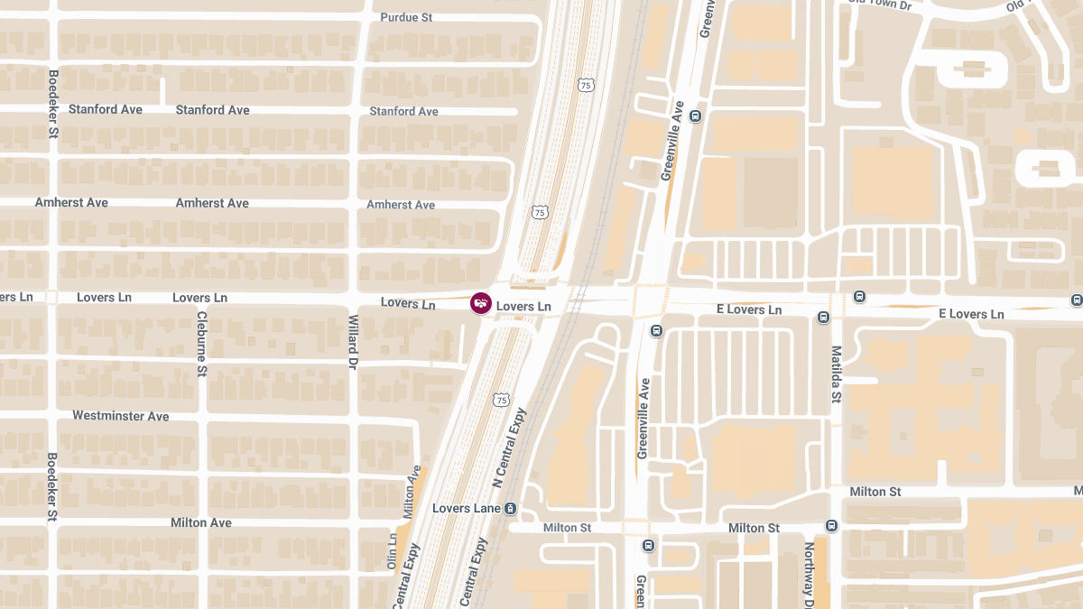 Collision with Injuries Reported at N Central Expy & E Lovers Ln