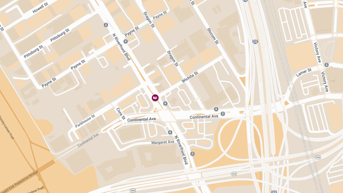 Collision with Injuries Reported at N Riverfront Blvd & Wichita St