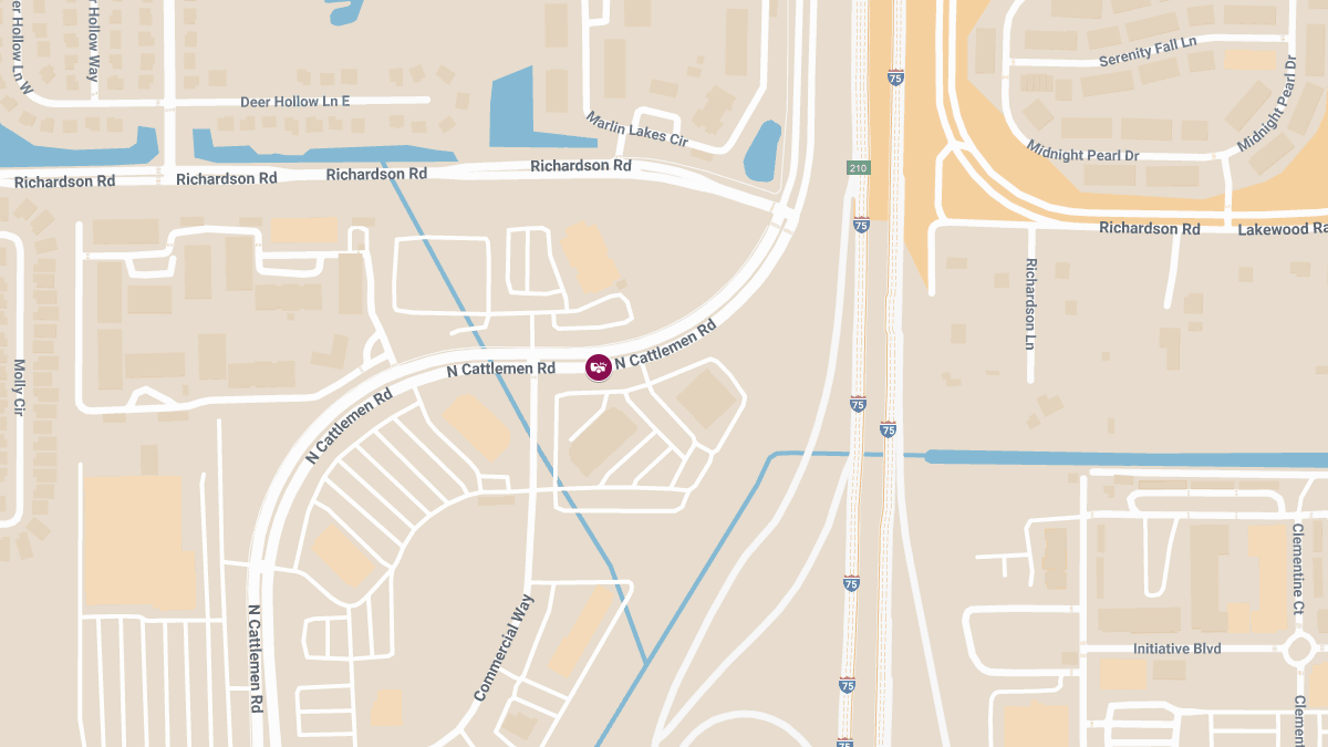 Collision with Injuries Reported on N Cattlemen Rd