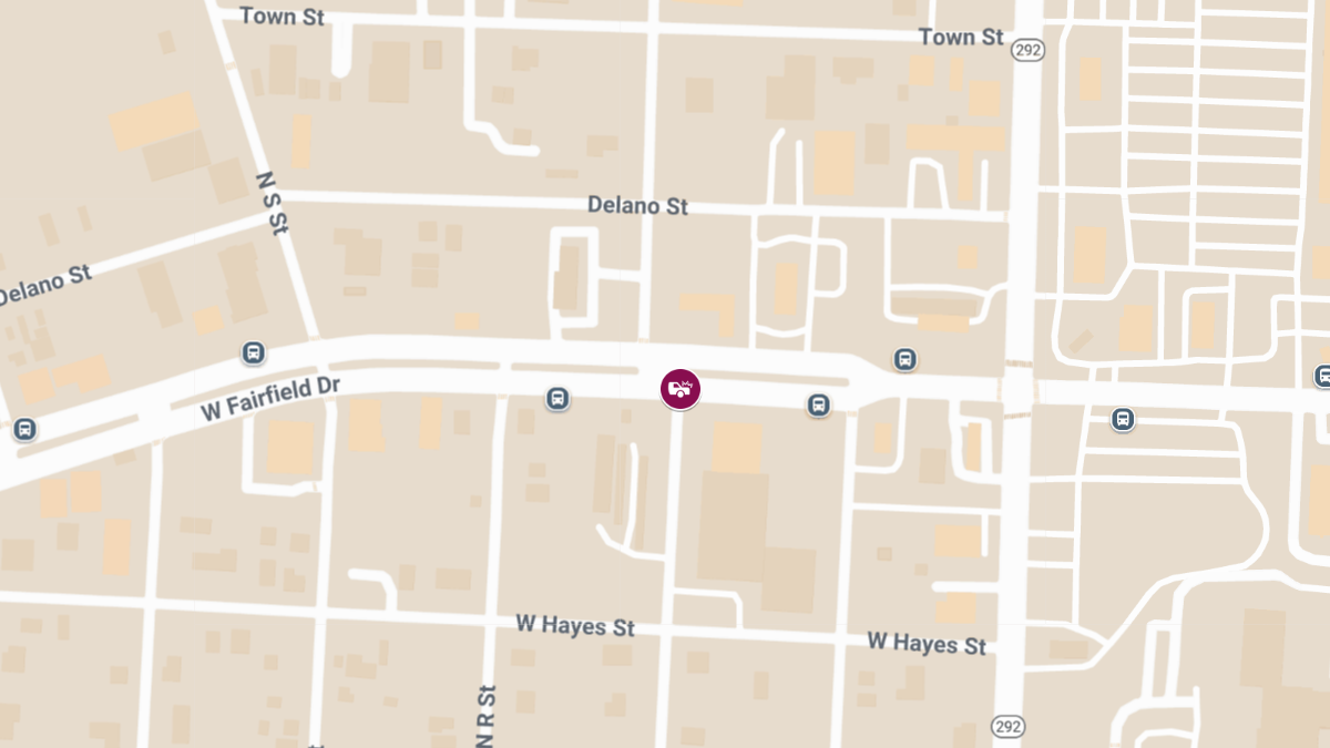 Collision with Injuries and Roadblock on W Fairfield Dr at N Q St