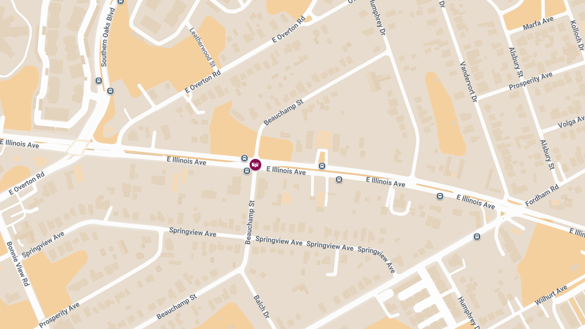 Collision with Injuries at E Illinois Ave & Beauchamp St