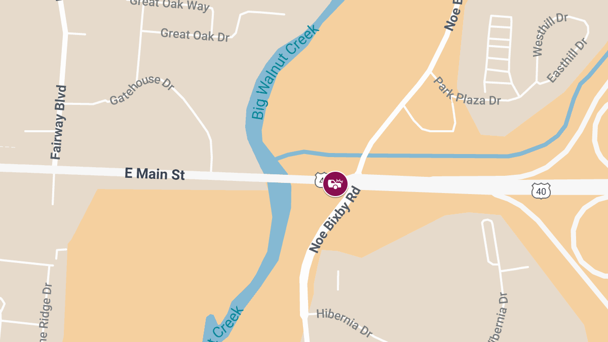 Collision with Injuries at E Main St & Noe Bixby Rd