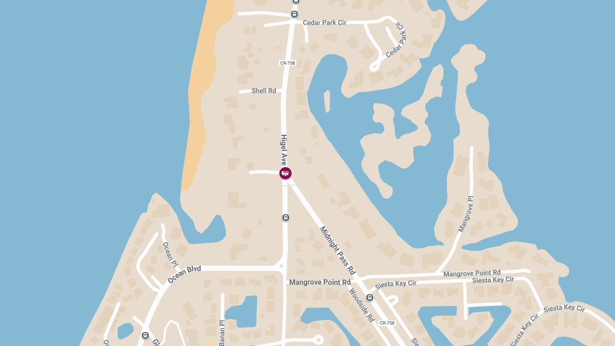 Collision with Injuries at Midnight Pass Rd and Higel Ave