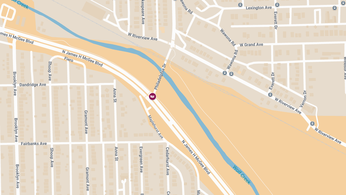 Collision with Injuries at N James H McGee Blvd & Philadelphia Dr