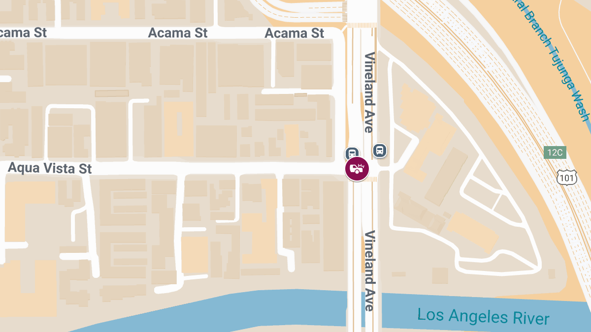 Collision with Injuries at Vineland Ave & Aqua Vista St