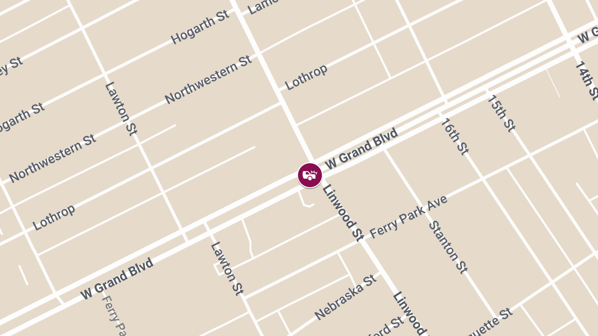 Collision with Injuries at W Grand Blvd & Lynnwood