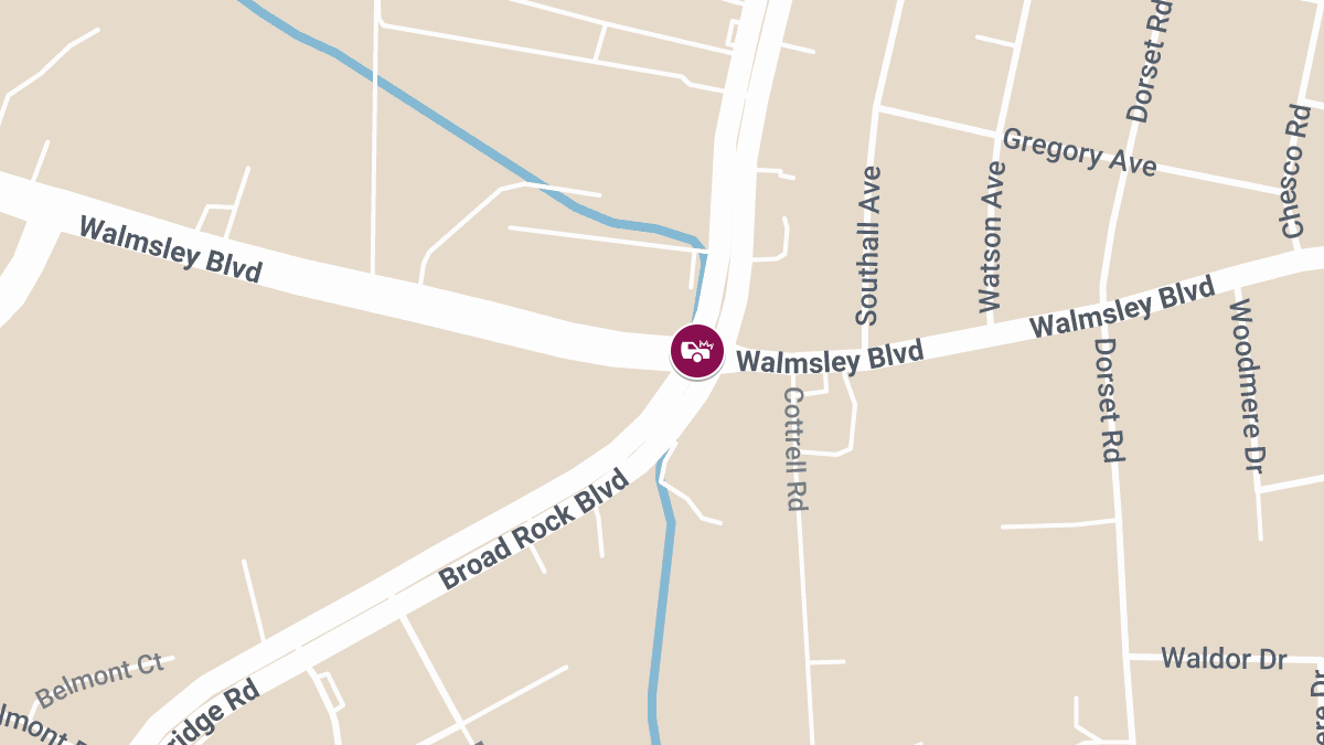 Collision with Injuries at Walmsley Blvd & Broad Rock Blvd