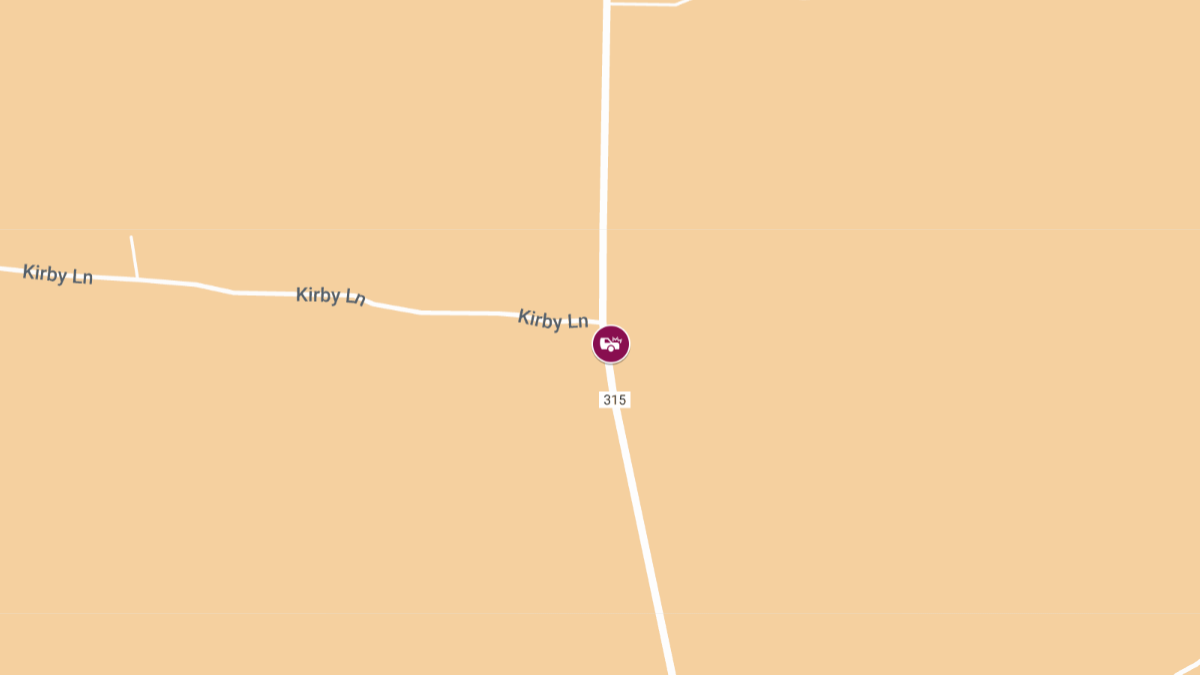 Collision with Injuries on CR-315 at Kirby Ln