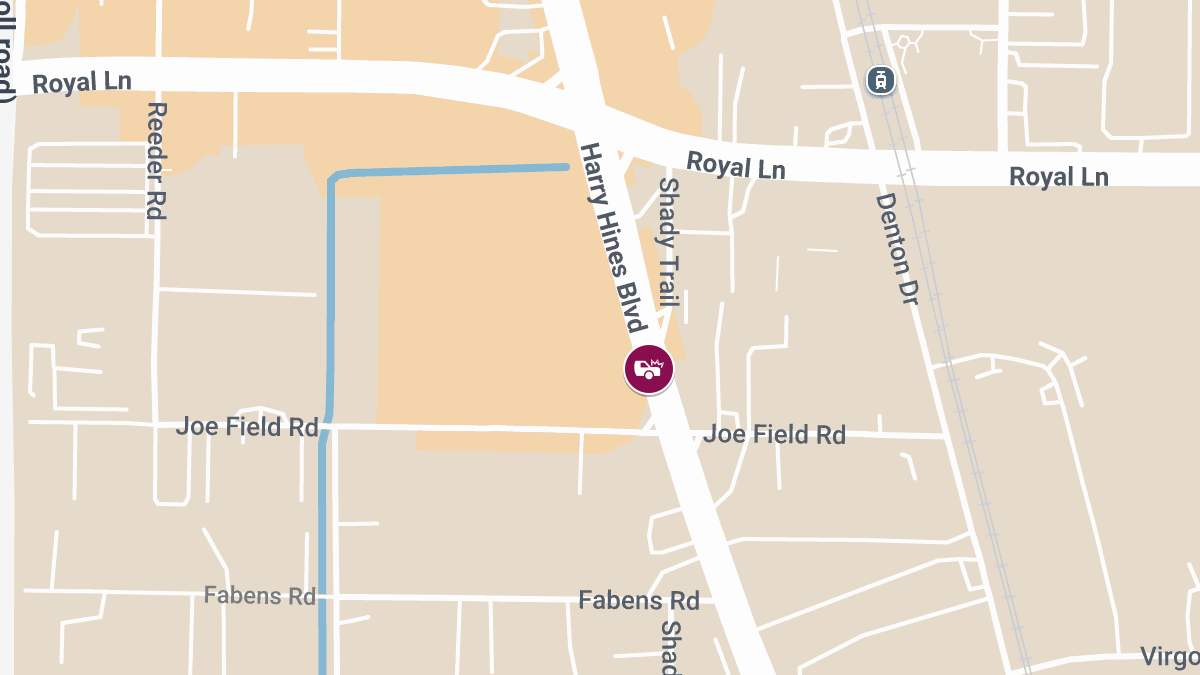 Collision with Injuries on Harry Hines Blvd near Royal Ln