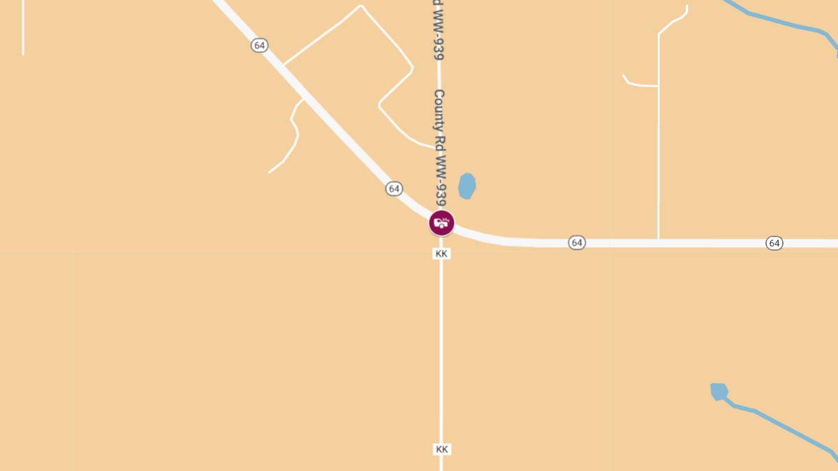Collision with Injuries on Hwy 64 at Hwy KK