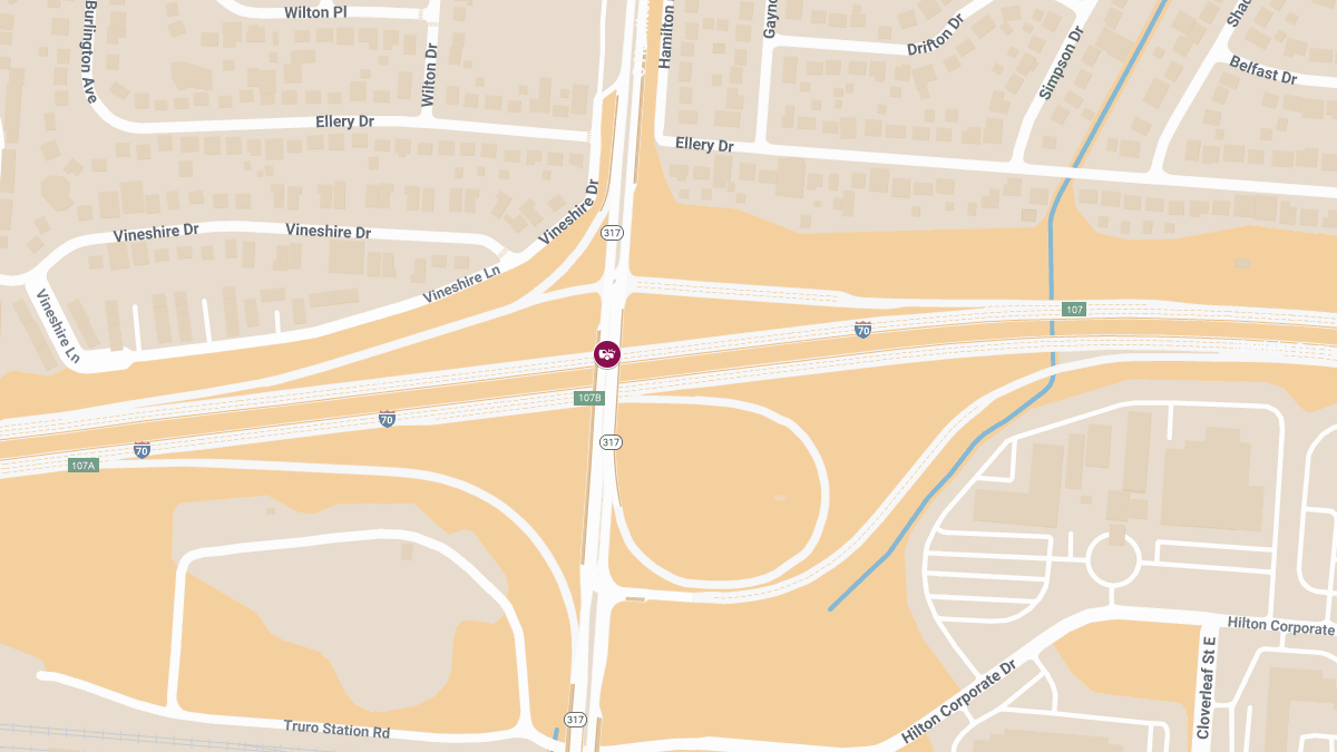 Collision with Injuries on I-70 West at S Hamilton Rd