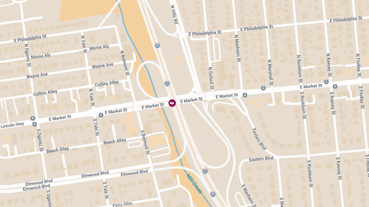 Collision with Injuries on I-83 SB at West Market St Off-Ramp