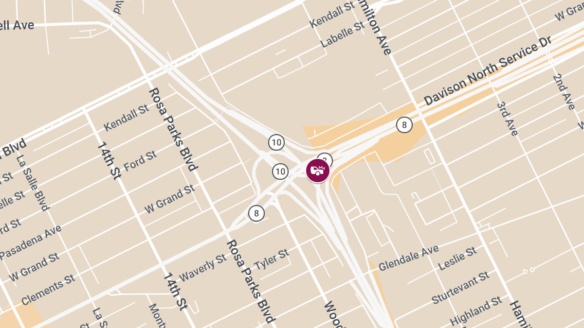Collision with Injuries on NB Lodge to WB Davison Ramp