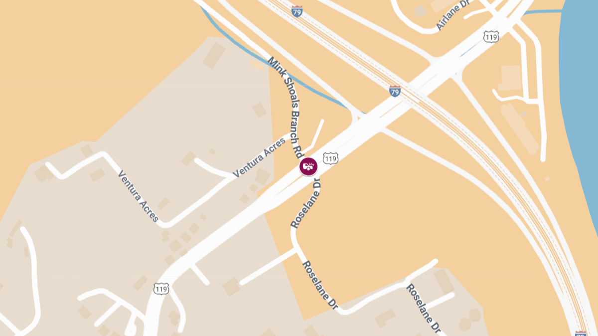 Collision with Injuries on Pennsylvania Ave at NB Mink Shoals Exit