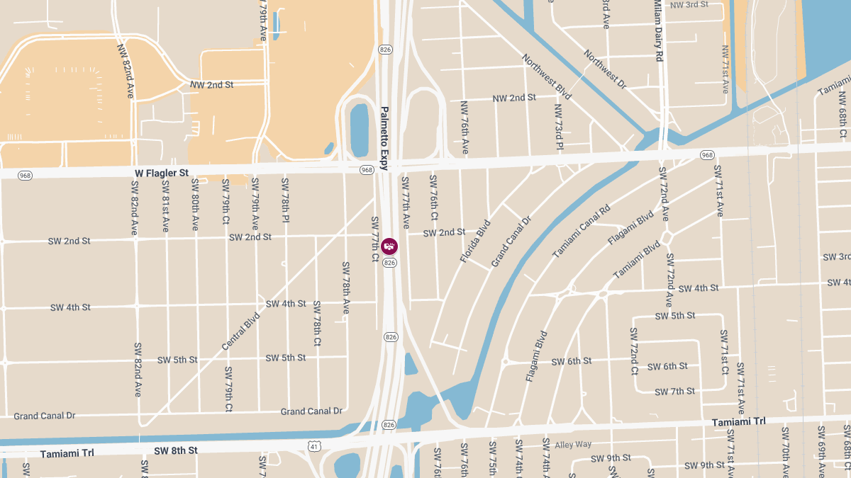 Collision with Injuries on SR-826 NB at W Flagler St