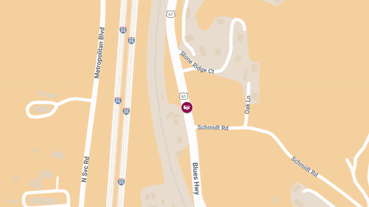 Collision with Injuries on US 61 Near Schmidt Rd