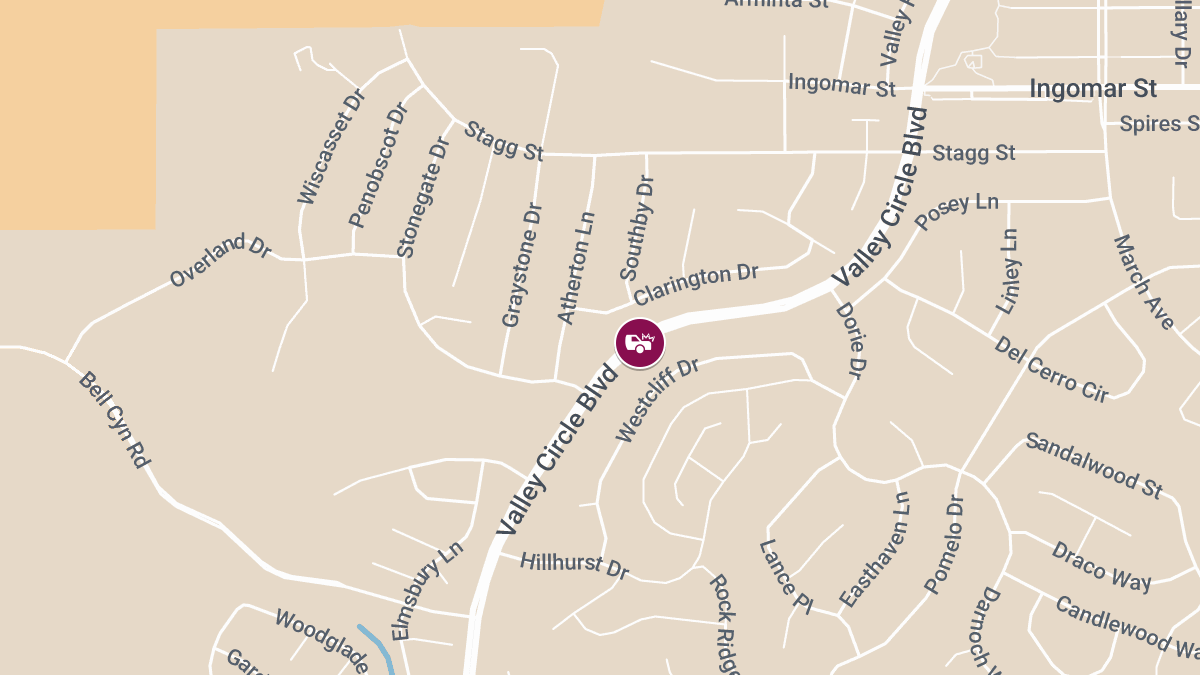 Collision with Injuries on Valley Circle Blvd