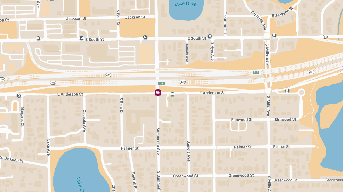 Collision with Injury at E Anderson St and S Summerlin Ave