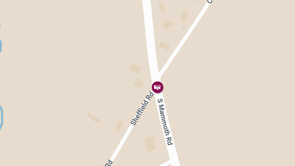 Collision with Injury at S Mammoth Rd and Sheffield Rd