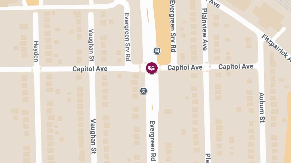 Crash With Injuries Near Capitol St and Evergreen Rd