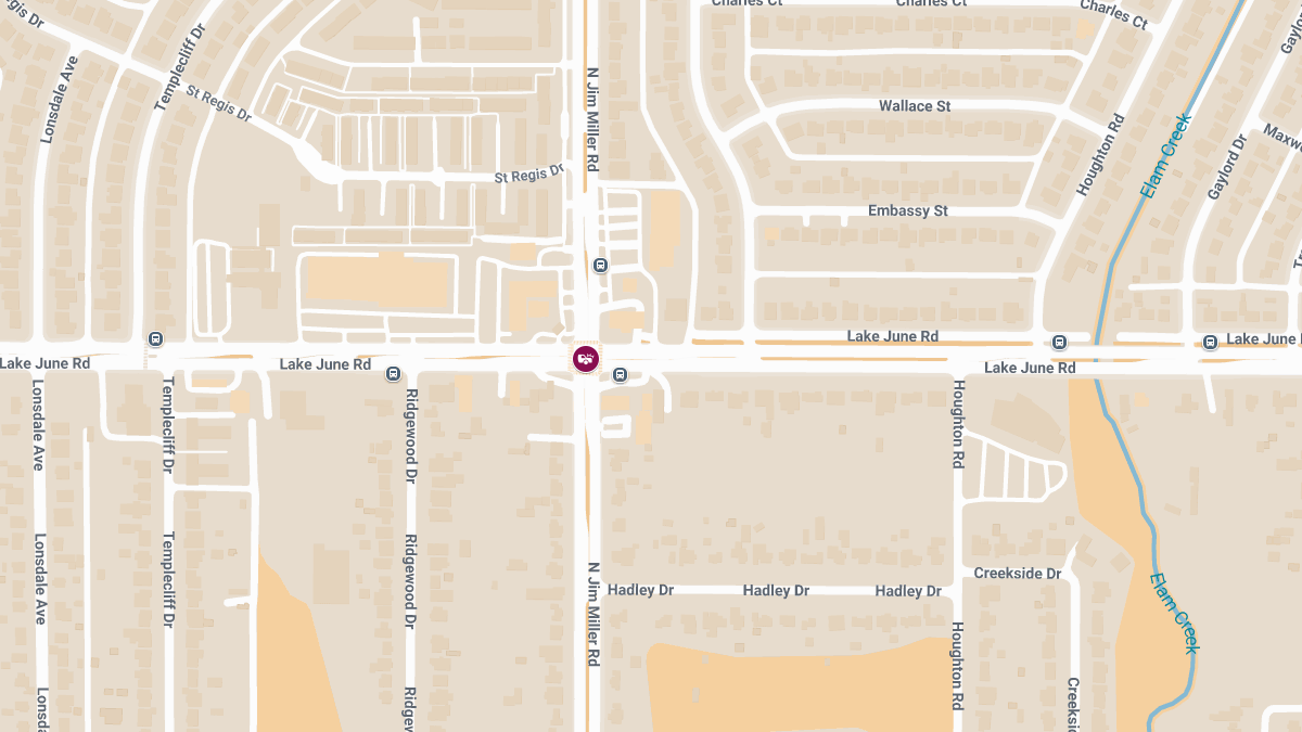 Crash With Injuries Reported at Lake June Rd & N Jim Miller Rd