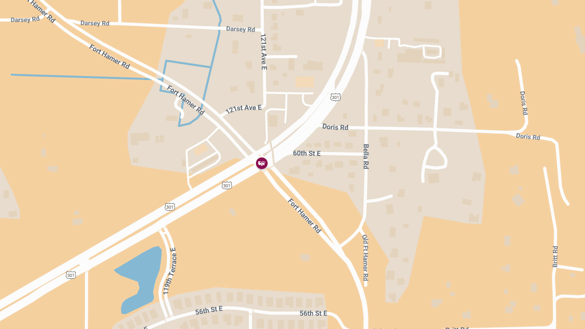 Crash With Injuries Reported at US-301 and Fort Hamer Rd