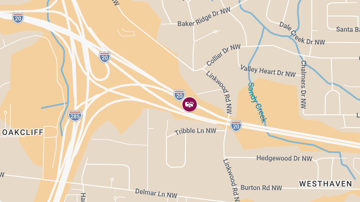 Crash With Injuries Reported on I-20 Westbound Near I-285