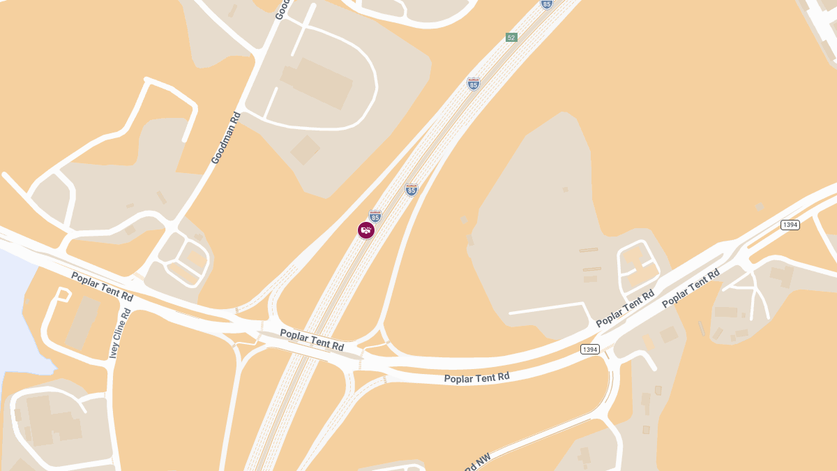 Crash With Injuries Reported on I‑85 Near Exit 52