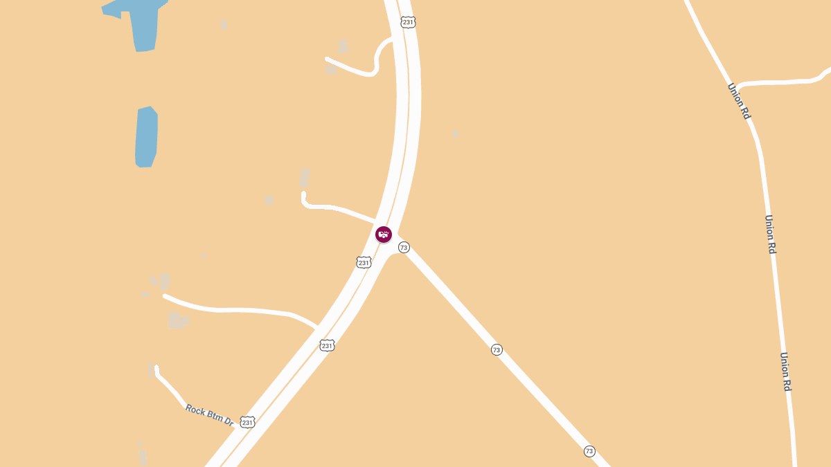 Crash With Injuries and Roadblock Reported at US-231 & SR-73