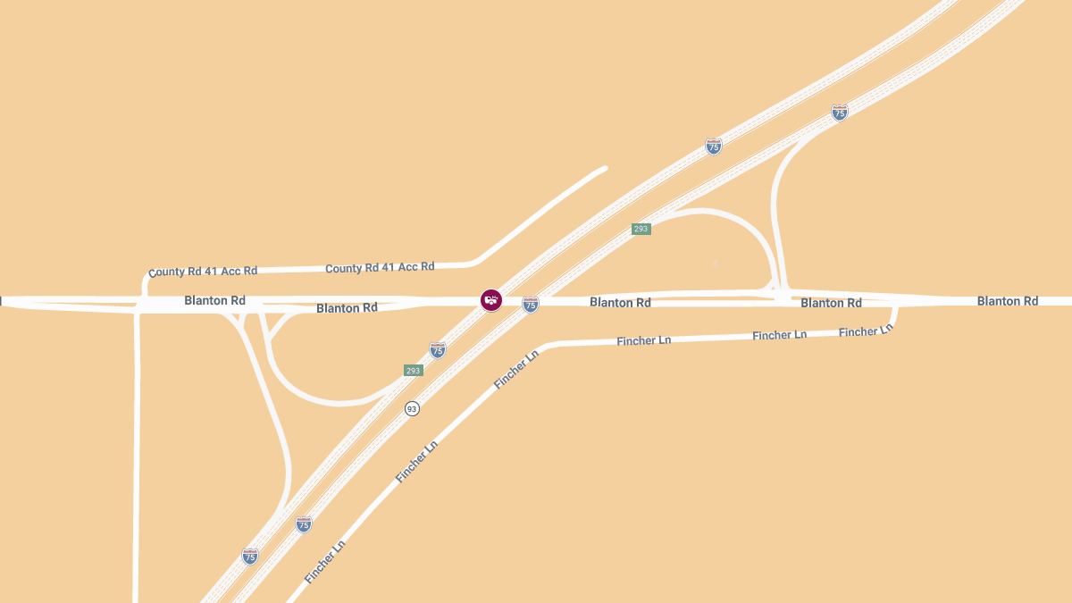 Crash With Injuries and Roadblock on Blanton Rd at I-75 SB Exit 293