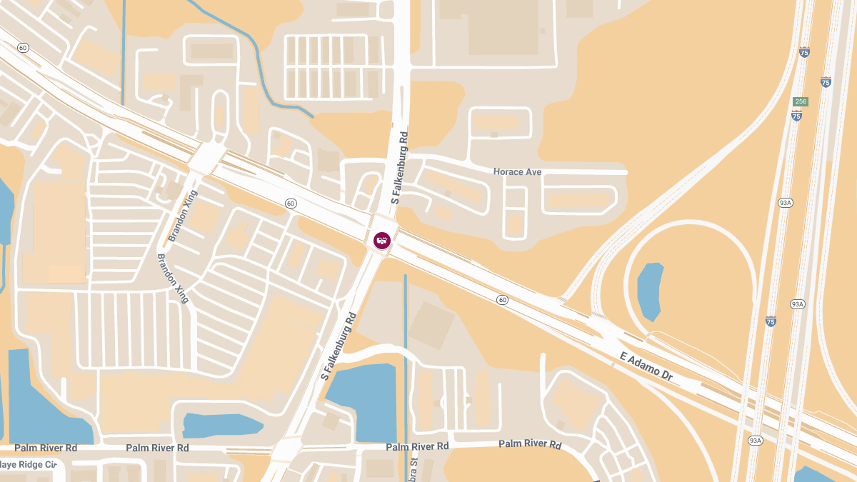 Crash With Injuries at E Adamo Dr & S Falkenburg Rd