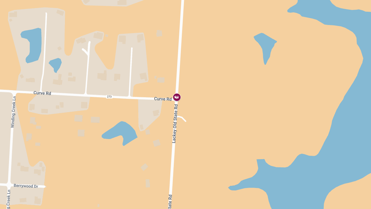 Crash With Injuries at Lackey Old State Rd and Curve Rd