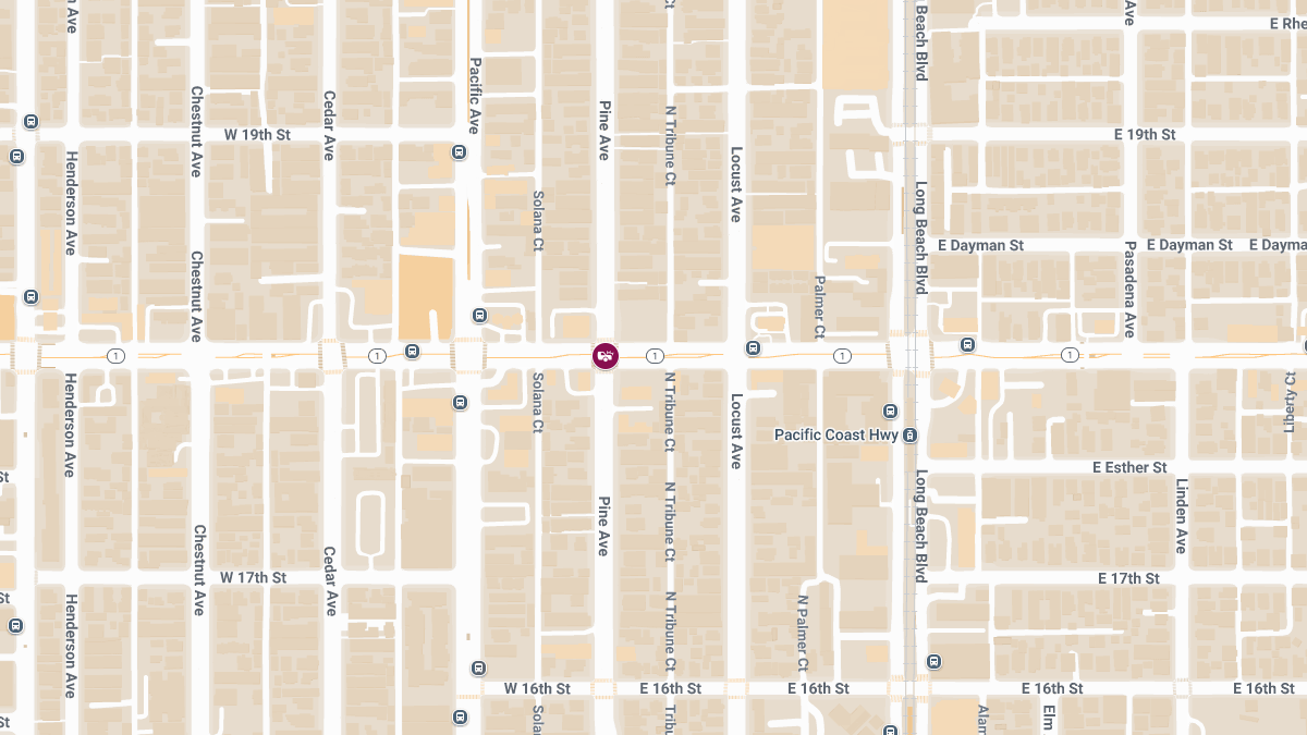 Crash With Injury Reported at Pacific Coast Hwy & Pine Ave