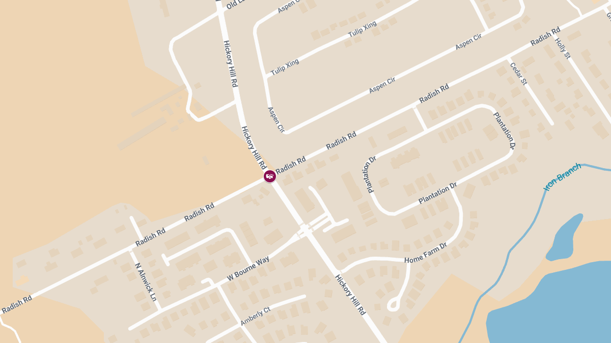 Crash at Hickory Hill Rd & Radish Rd Sends One for Medical Evaluation