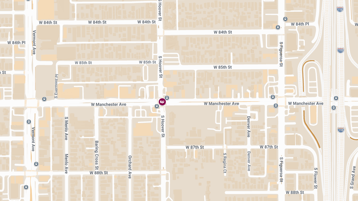 Crash at S Hoover St & W Manchester Ave Causes Injuries