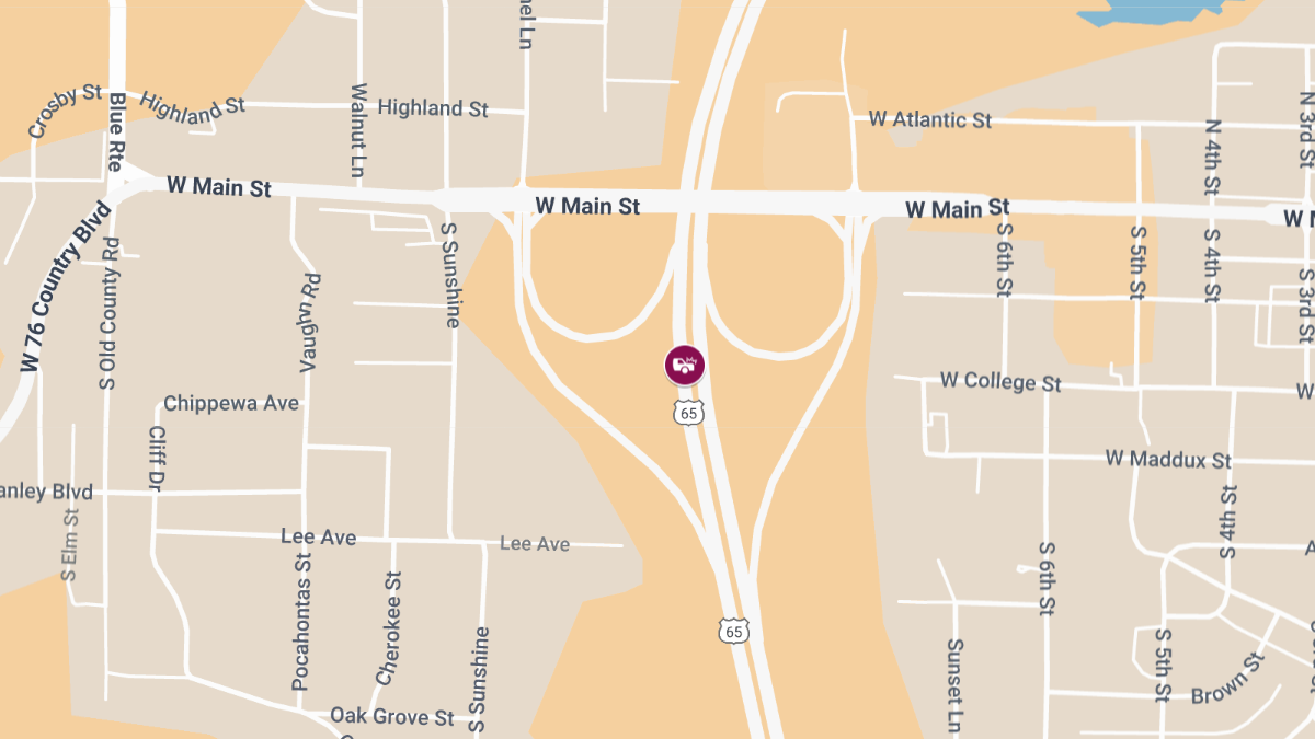 Crash at US 65 and Ridgedale Sends Two Drivers to Hospital