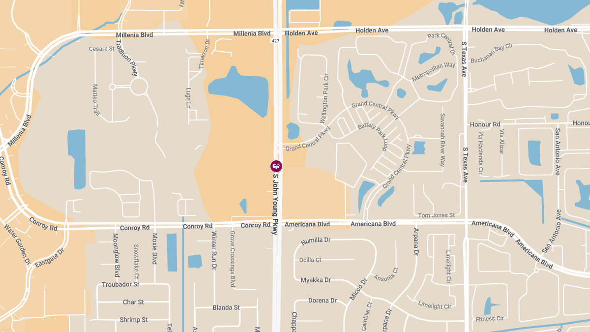 Crash on S John Young Pkwy Leaves 57-Year-Old Woman Injured