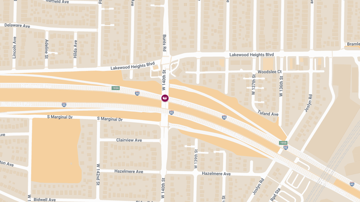 Crash with Entrapment on I-90 West at Bunts Rd Exit