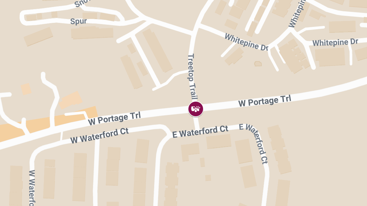 Crash with Injuries Near E Waterford Ct & W Portage Trl