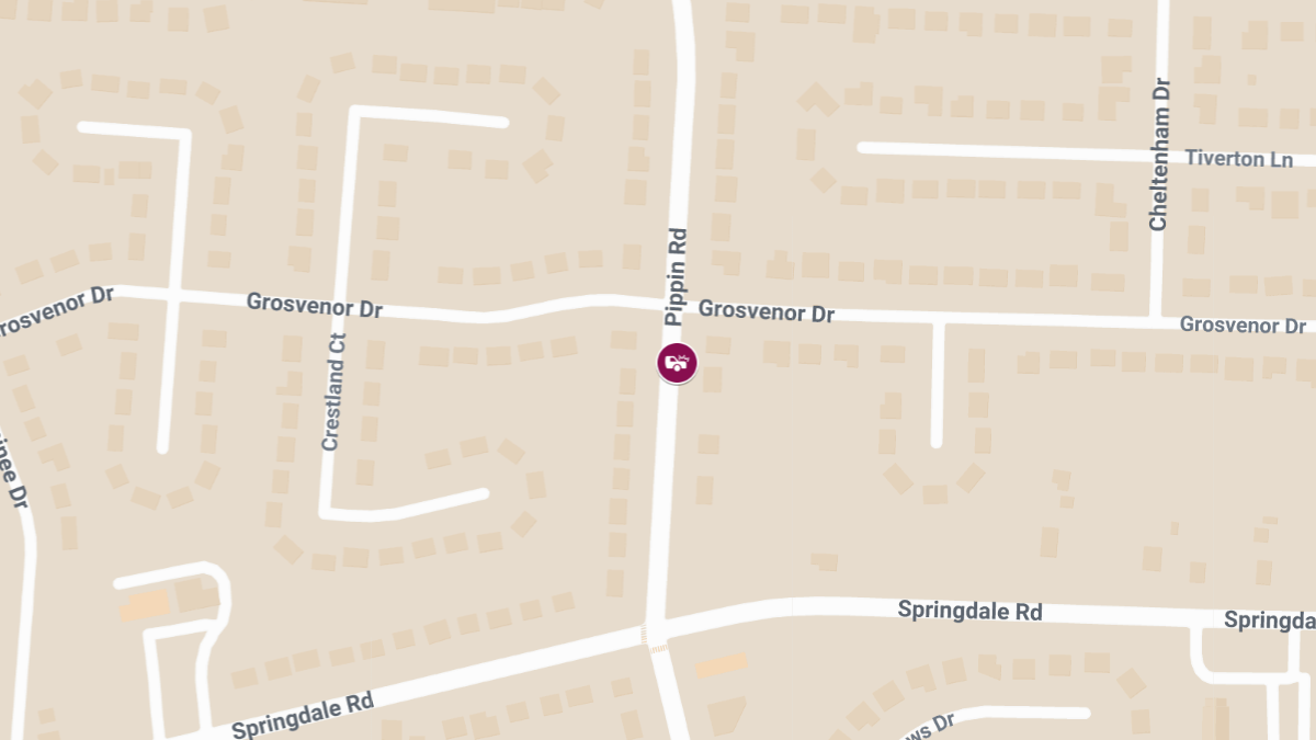 Crash with Injuries Reported Near Grosvenor Dr & Dippin Rd