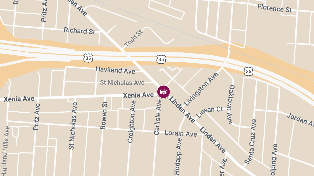 Crash with Injuries Reported at Linden Ave & Xenia Ave