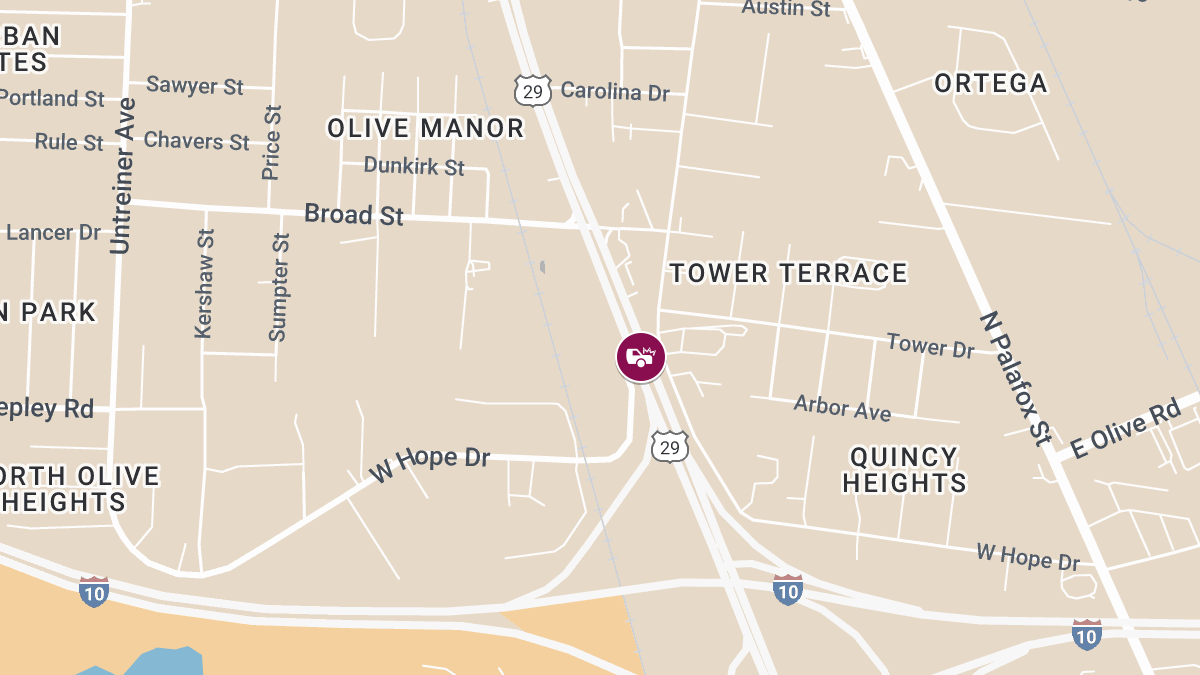 Crash with Injuries Reported at Pensacola Blvd & W Hope Dr