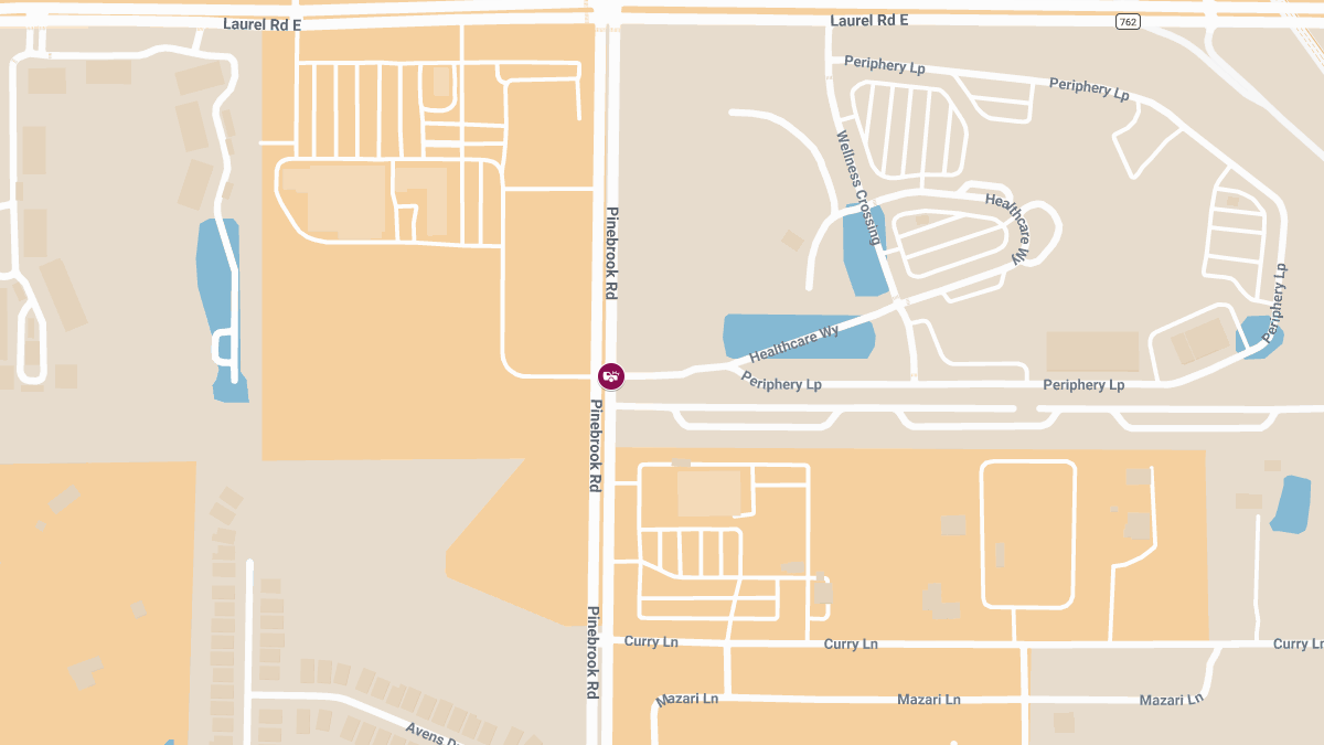 Crash with Injuries Reported at Pinebrook Rd & Healthcare Way