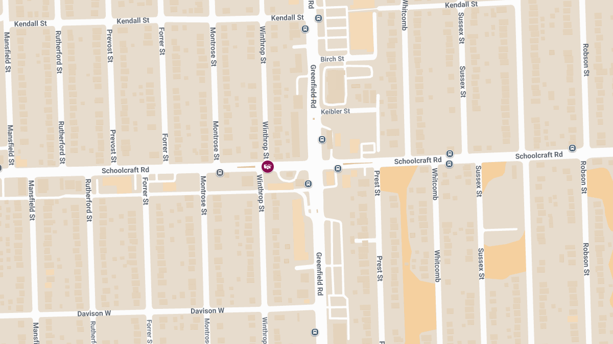Crash with Injuries Reported at Schoolcraft Rd & Winthrop St