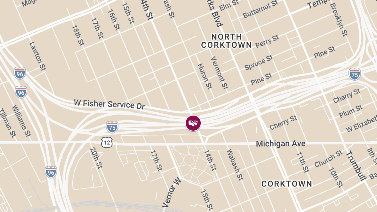 Crash with Injuries Reported on I-75 at 14th St