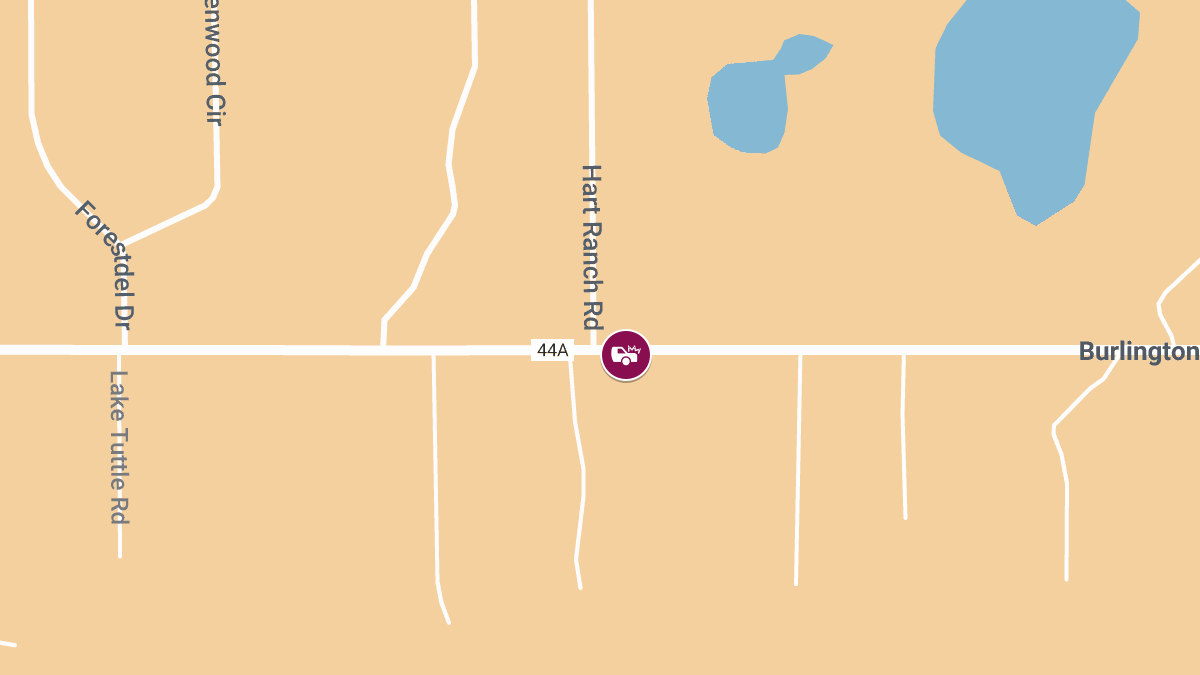 Crash with Injuries Shuts Down SB CR-44A at Hart Ranch Rd