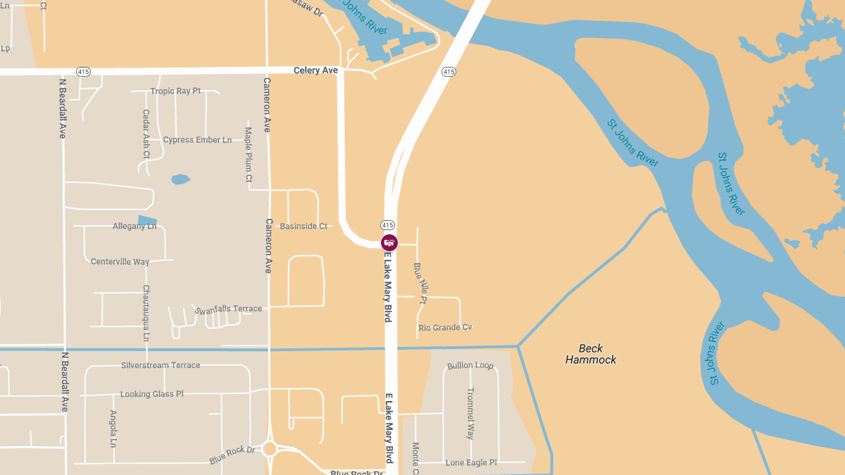 Crash with Injuries and Roadblock on E Lake Mary Blvd at Celery Ave