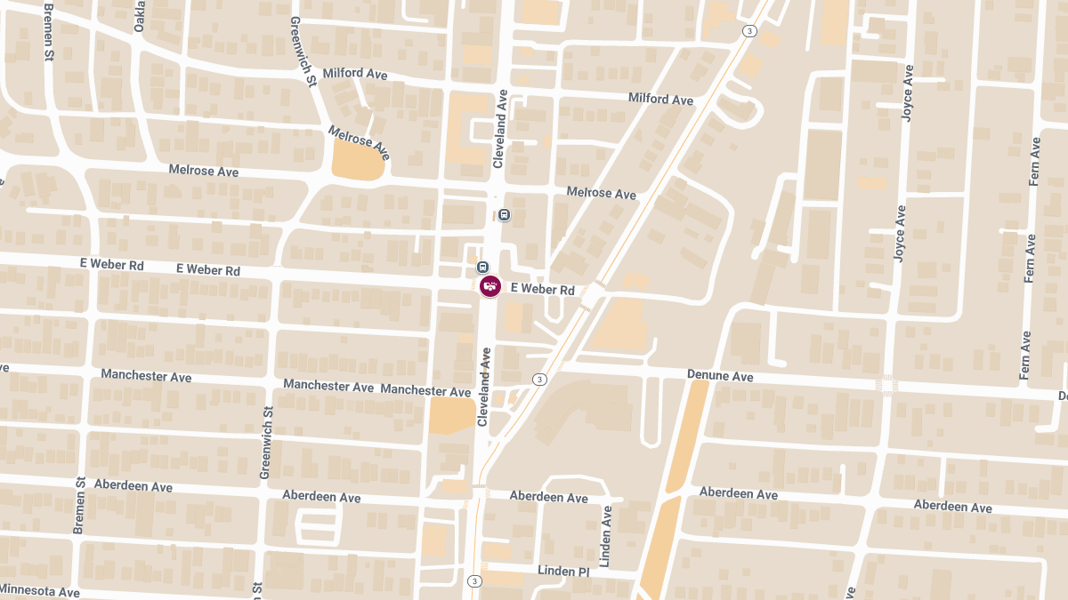 Crash with Injuries at Cleveland Ave and E Weber Rd