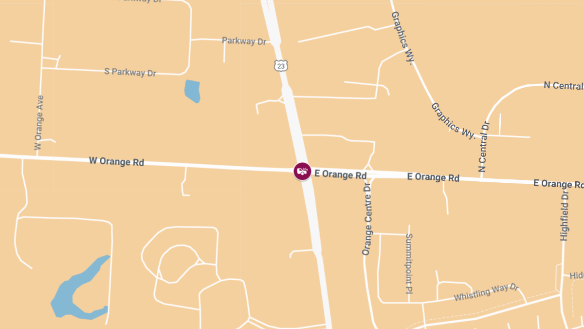 Crash with Injuries at E Orange Rd & Columbus Pike