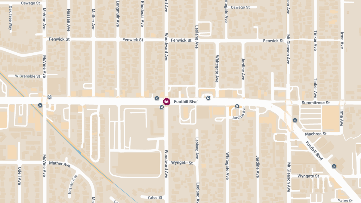 Crash with Injuries at Foothill Blvd & Woodward Ave